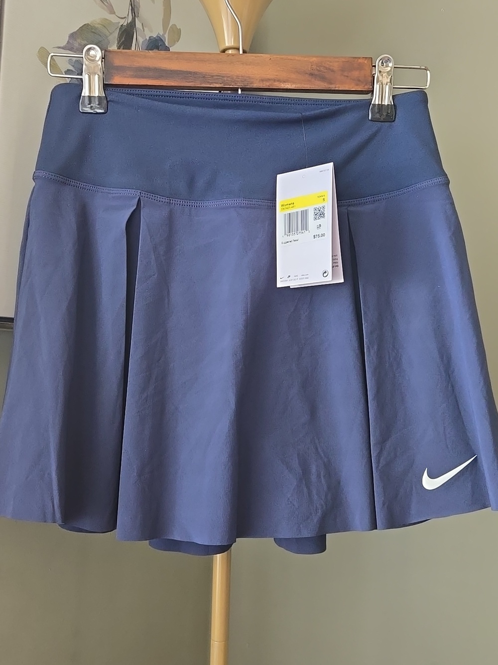 Nike Women’s Dri Fit Navy Blue Pleated Tennis Skirt Sz Small - Picture 2 of 10